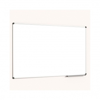 Whiteboard, 200x100 cm, mit 40 cm Ablage, Stahl weiß, 